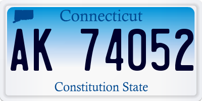 CT license plate AK74052