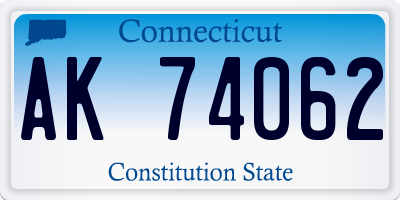 CT license plate AK74062