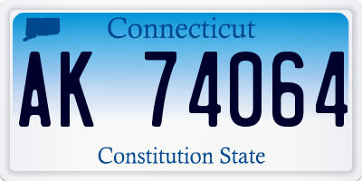 CT license plate AK74064