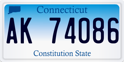 CT license plate AK74086