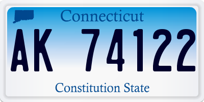 CT license plate AK74122