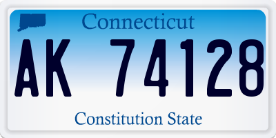 CT license plate AK74128