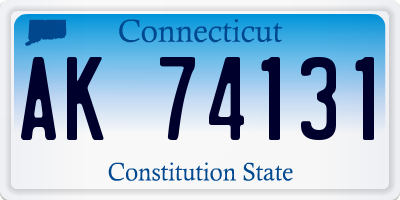CT license plate AK74131