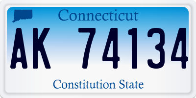 CT license plate AK74134