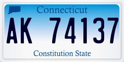 CT license plate AK74137