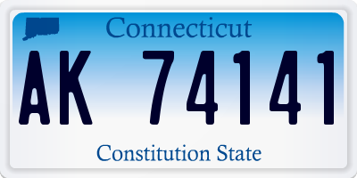 CT license plate AK74141
