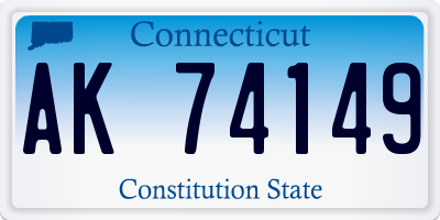 CT license plate AK74149