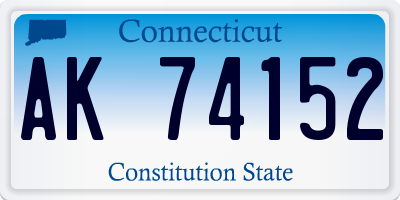 CT license plate AK74152