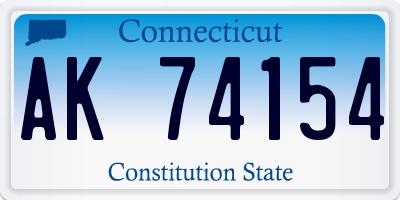 CT license plate AK74154