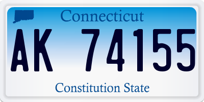CT license plate AK74155