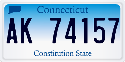 CT license plate AK74157