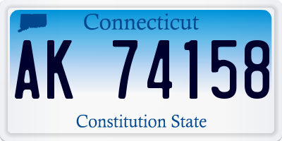 CT license plate AK74158