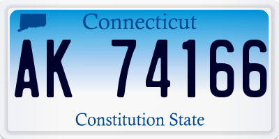 CT license plate AK74166