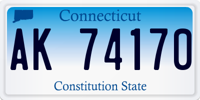CT license plate AK74170