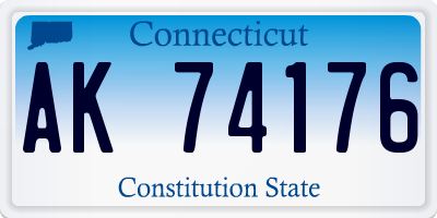 CT license plate AK74176