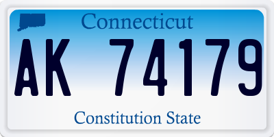 CT license plate AK74179