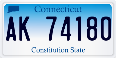 CT license plate AK74180