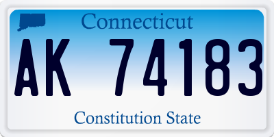 CT license plate AK74183