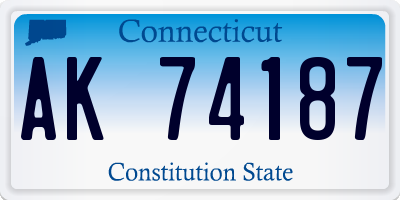 CT license plate AK74187