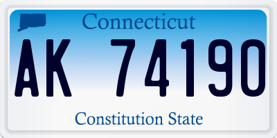 CT license plate AK74190