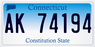 CT license plate AK74194