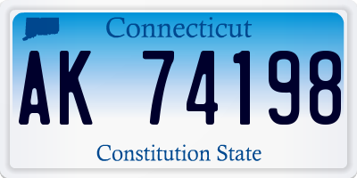 CT license plate AK74198