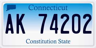 CT license plate AK74202