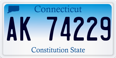 CT license plate AK74229
