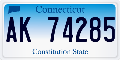 CT license plate AK74285