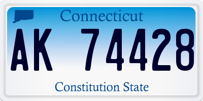 CT license plate AK74428