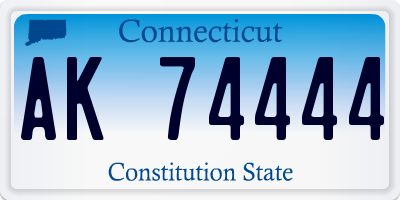 CT license plate AK74444