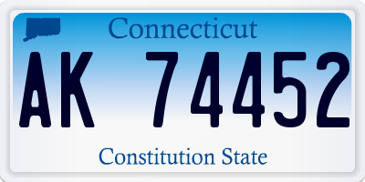 CT license plate AK74452