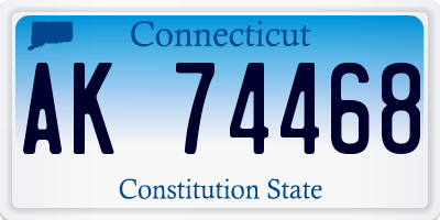 CT license plate AK74468