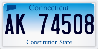 CT license plate AK74508