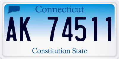 CT license plate AK74511