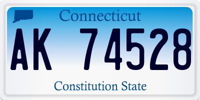CT license plate AK74528