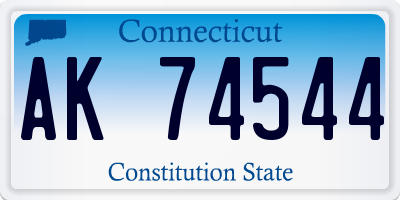 CT license plate AK74544
