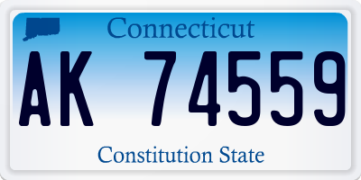 CT license plate AK74559