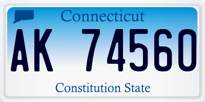 CT license plate AK74560