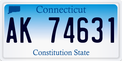 CT license plate AK74631