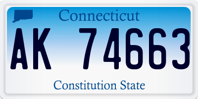 CT license plate AK74663