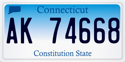CT license plate AK74668