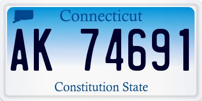 CT license plate AK74691