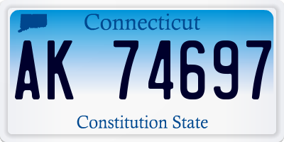 CT license plate AK74697