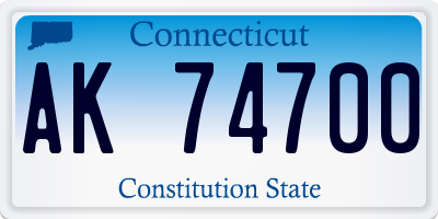 CT license plate AK74700