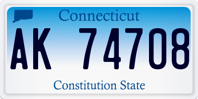 CT license plate AK74708