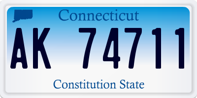 CT license plate AK74711