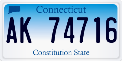 CT license plate AK74716