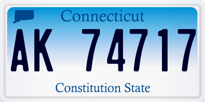 CT license plate AK74717