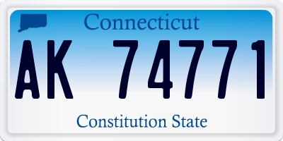 CT license plate AK74771